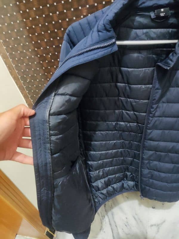 Navy Blue Puffer Jacket for Sale 3