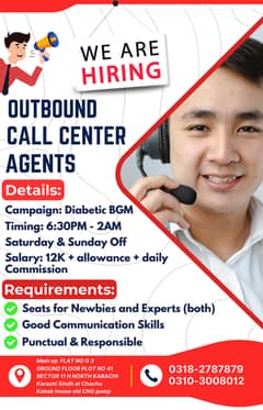 We are hiring call centre agents newbies and experienced can apply