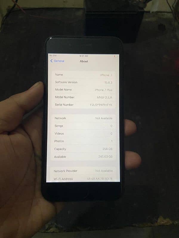 iphone 7 plus PTA approved 256 GB only Karachi 5