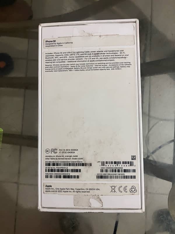 IPhone Se2022 Non PTA Jv 64Gb Storage 0