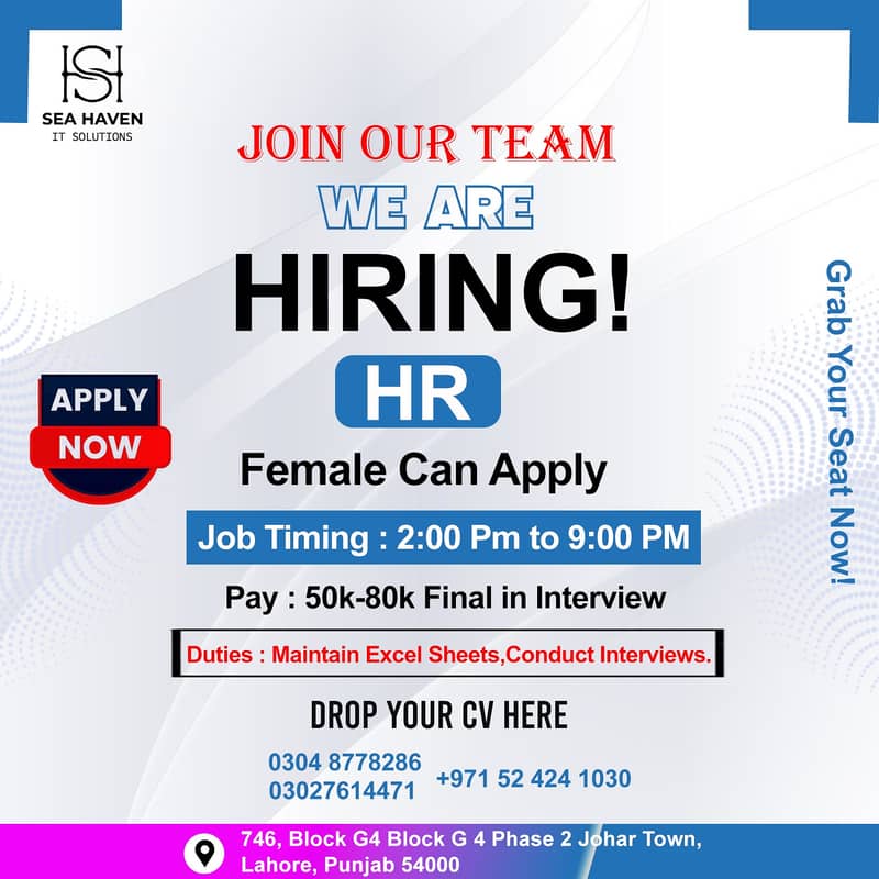 hiring hr female can apply only 0