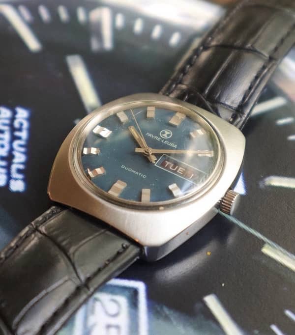 FAVRE LEUBA DUOMATIC Vintage swiss automatic watch 2