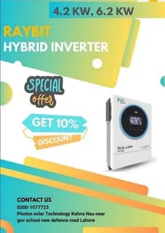 6.2 kw hybrid or ongrid and 4.2 kw hybrid inverter