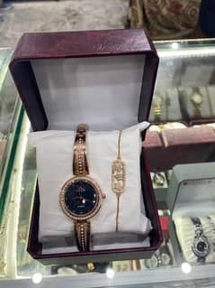 Fitron Women's Luxury Watch - Premium Quality with Box & Bracelet