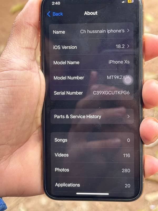 Iphone Xs pta approved dual sim 256 gb 75 health 1