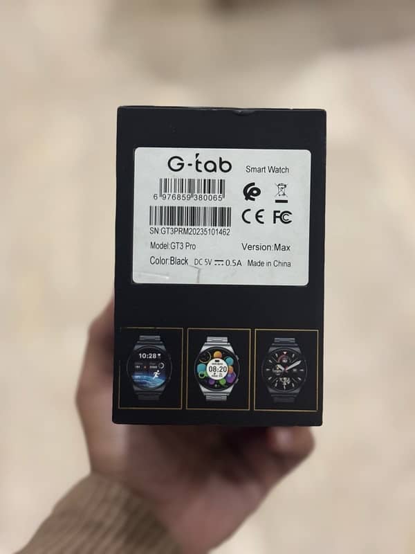 G-Tab GT3 Pro Max All Black Amoled Display Smartwatch 7