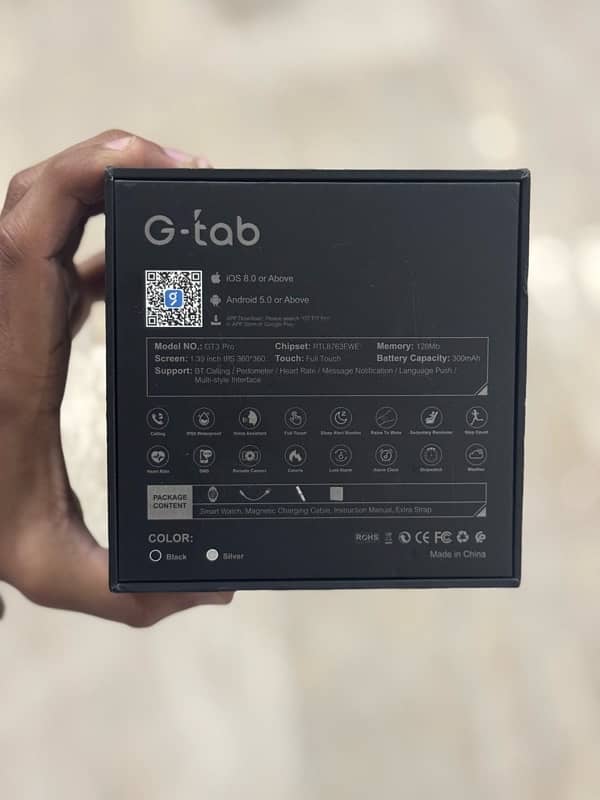 G-Tab GT3 Pro Max All Black Amoled Display Smartwatch 8