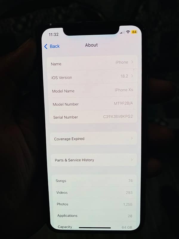 Iphone xs PTA Approved 64GB 3