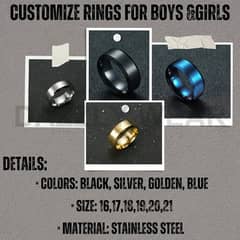 Customize ring stainless steel