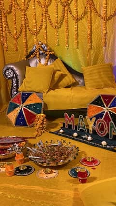 Mayoon Mehndi Items on Rent