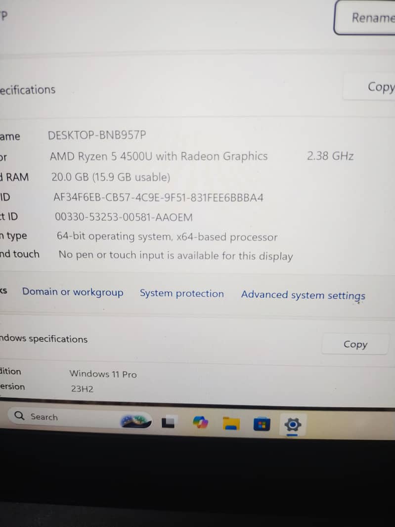 Lenovo Ryzen 5-4500 20GB-RAM 256GB-SSD 4GB dedicated Graphic 4K Disply 5