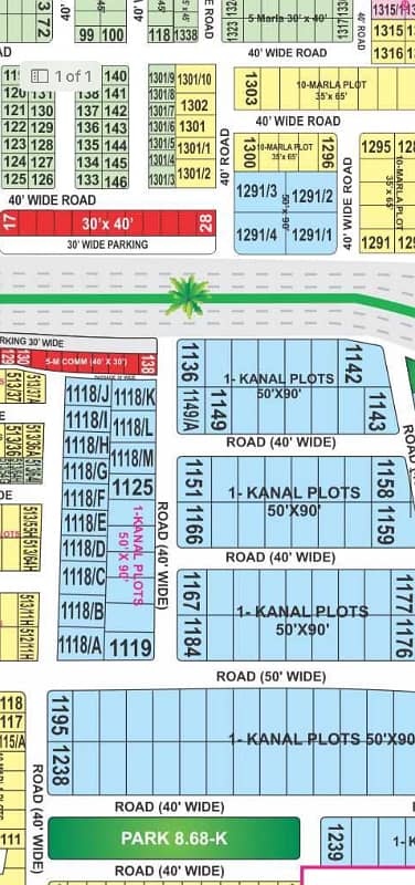 1 KANAL OPEN FORM PLOT HOT LOCATION TAUHEED BLOCK BAHRIA TOWN 0