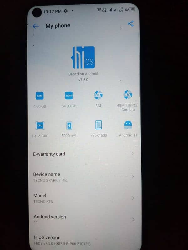 Tecno spark 7 pro only mobil 4 64 he good set 1