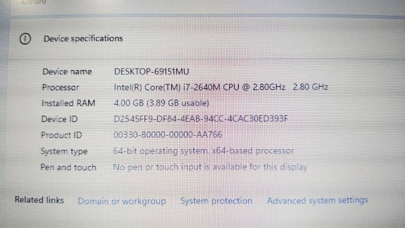 i7 2nd generation Lenovo X220 1