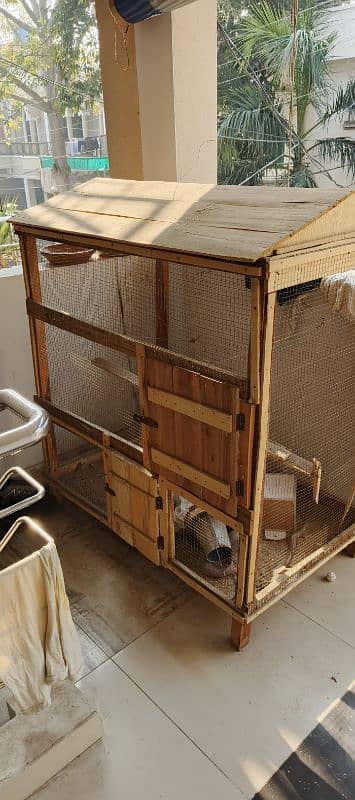 Wooden Cage for Parrots or Hens or Pigeons 2