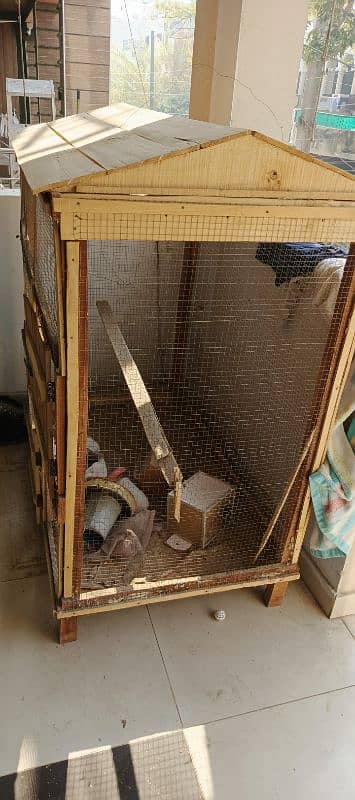 Wooden Cage for Parrots or Hens or Pigeons 4