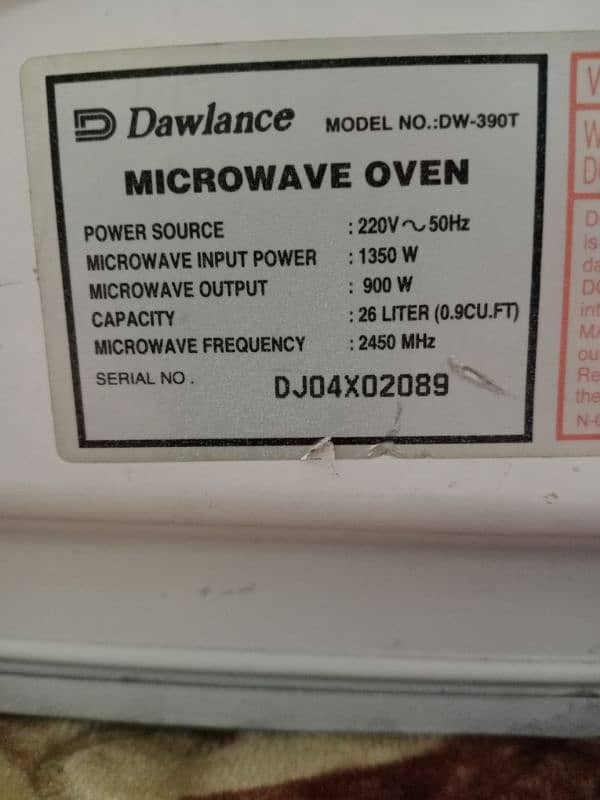 Dawlance Oven For Sale New And mint Condition 26 litr 4