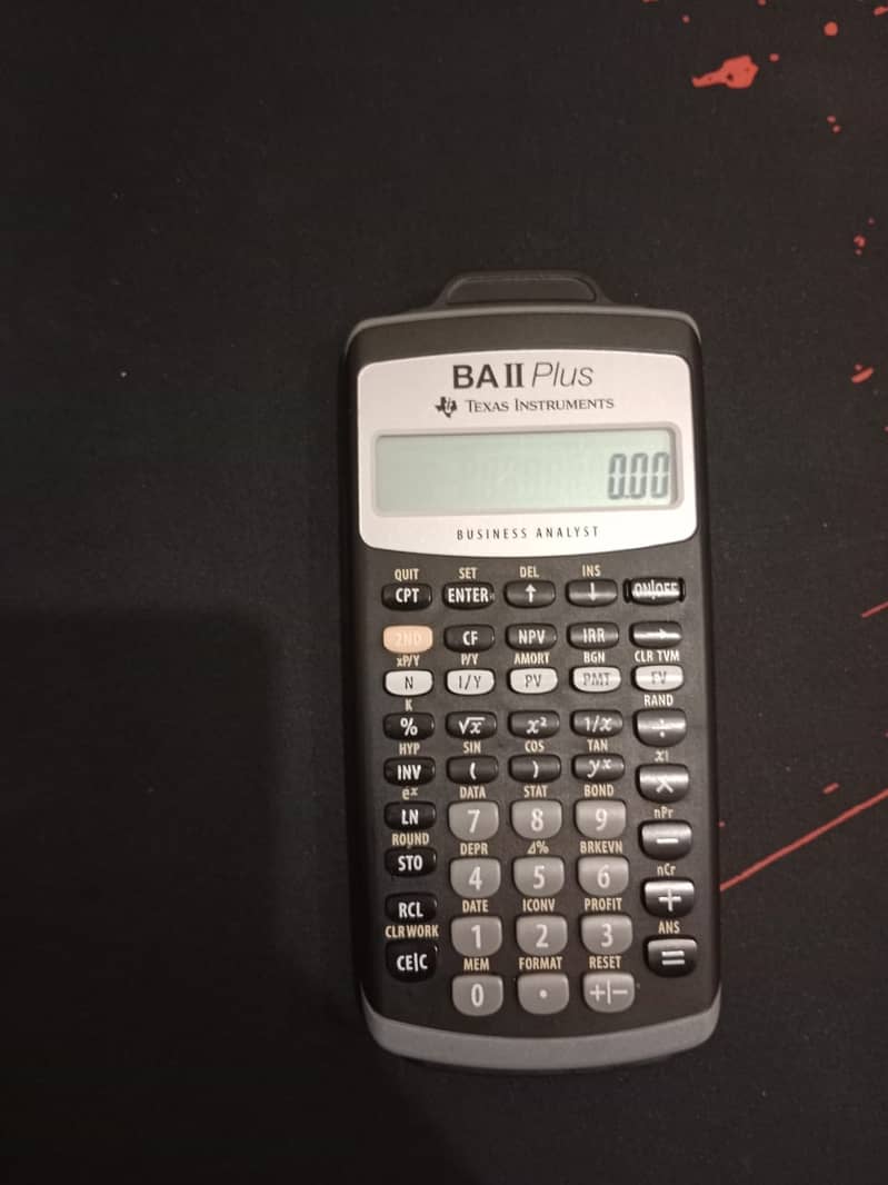 Texas Instrumentals BA II plus Financial calculator 0