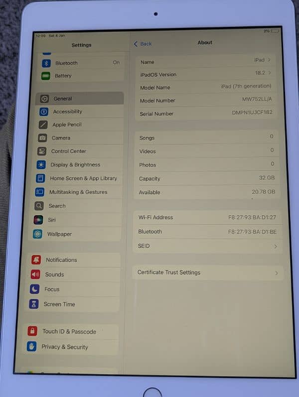 ipad 7th generation 32GB 1