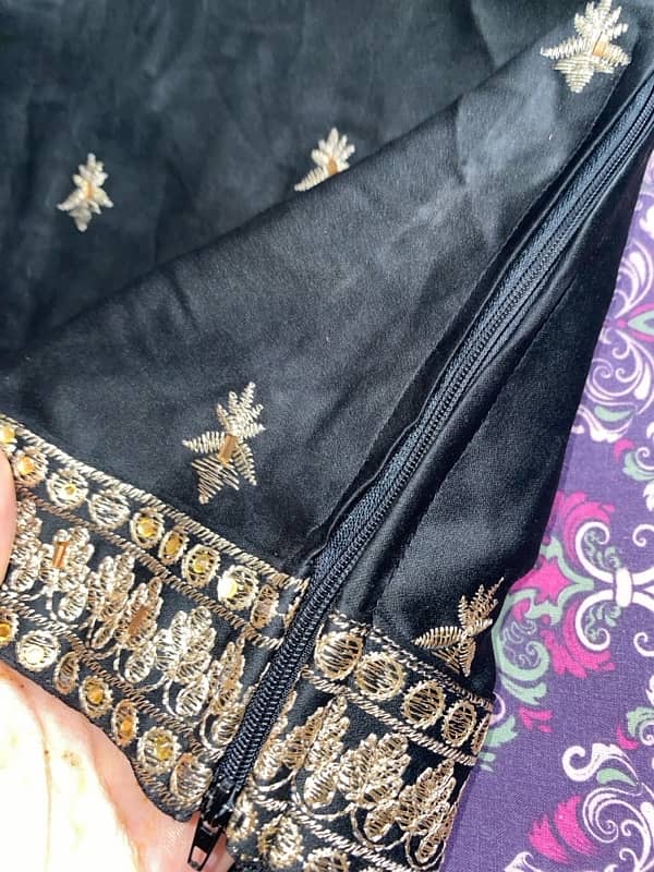 lehnga choli | black | with cancan |naqoosh wedding 3