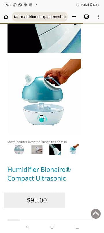 Bionaire BU1300W-I Compact Ultrasonic Humidifier 3