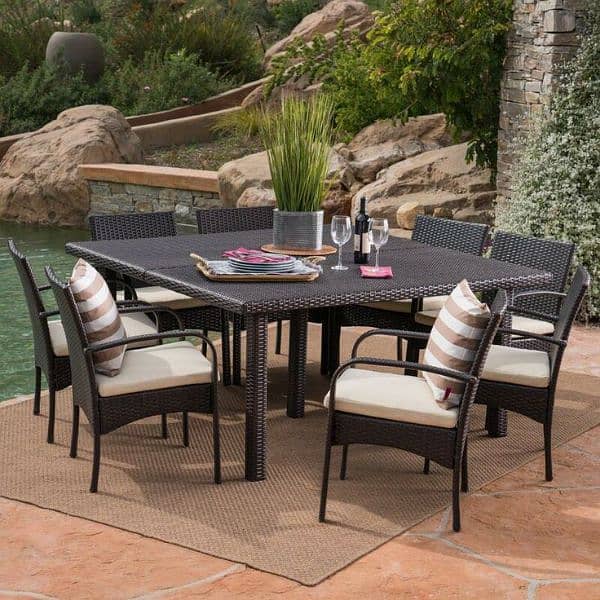 Garden chairs/rattan sofa sets/dining tables/UPVC outdoor furniture 9