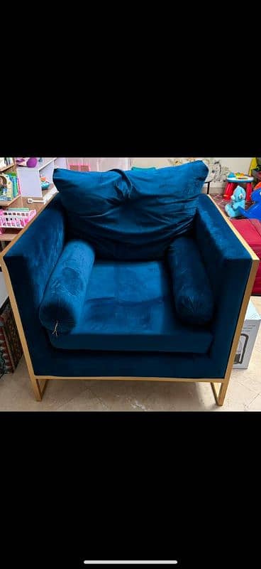 Blue Sofa Chair For Sale 0