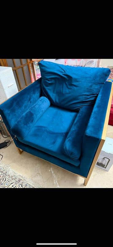 Blue Sofa Chair For Sale 1