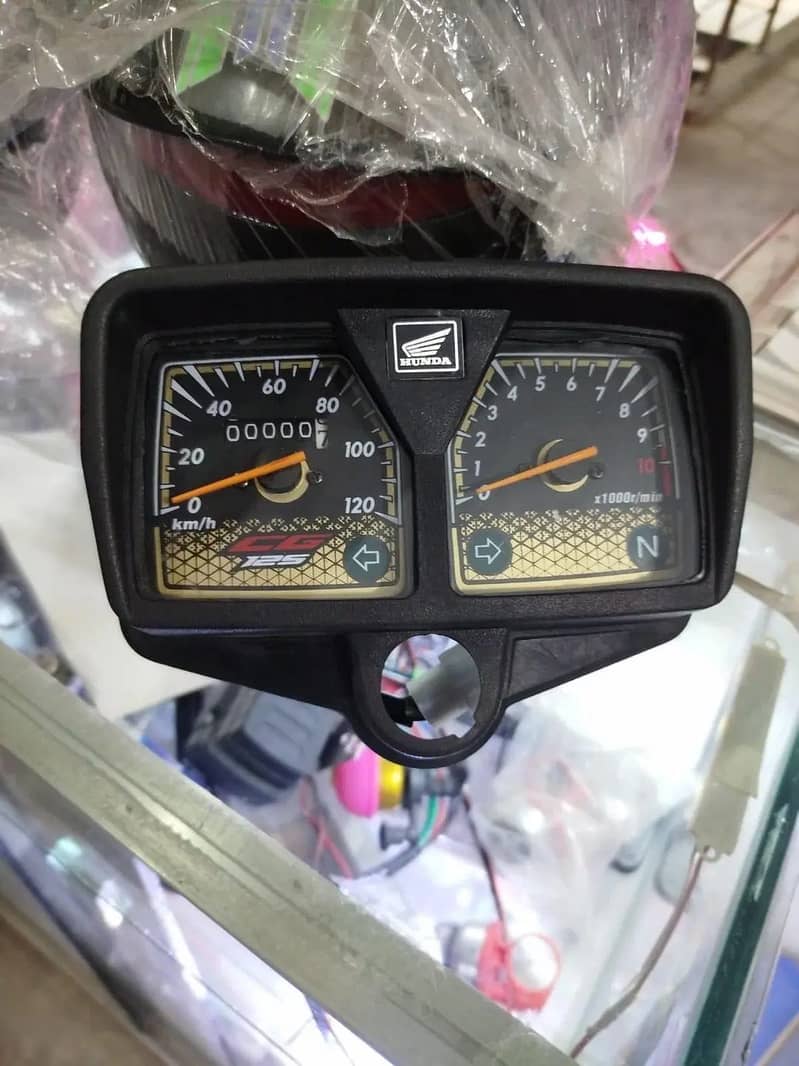 Premium Black Metal Speedometer for 125 honda bike gold edition 0