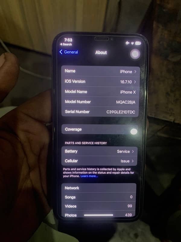 iPhone x 64gb bypass all ok waterpack 6