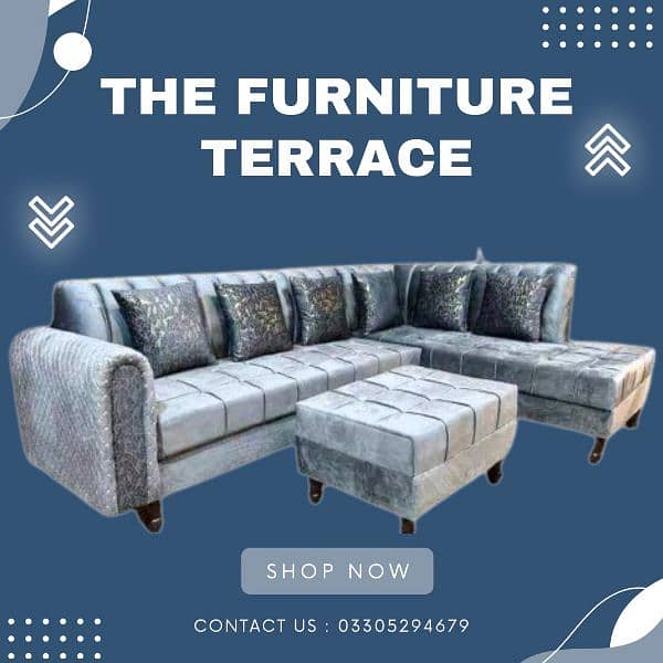 The furniture terrace offer Bumper sale offer L shape sofa set 3