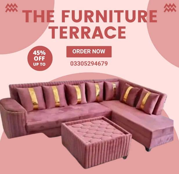 The furniture terrace offer Bumper sale offer L shape sofa set 5