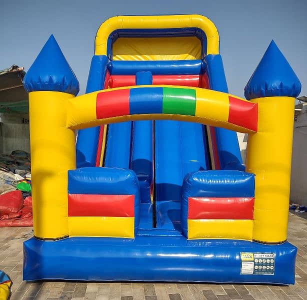 jumping slide trampoline fun kids play area. contact03142992707 2