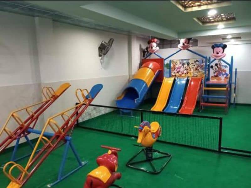 jumping slide trampoline fun kids play area. contact03142992707 3