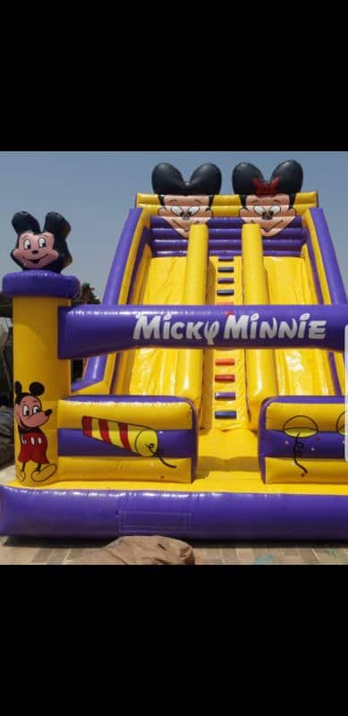 jumping slide trampoline fun kids play area. contact03142992707 8