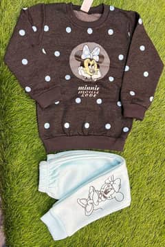 Cozy fleece shirt and trouser Suit for Girls