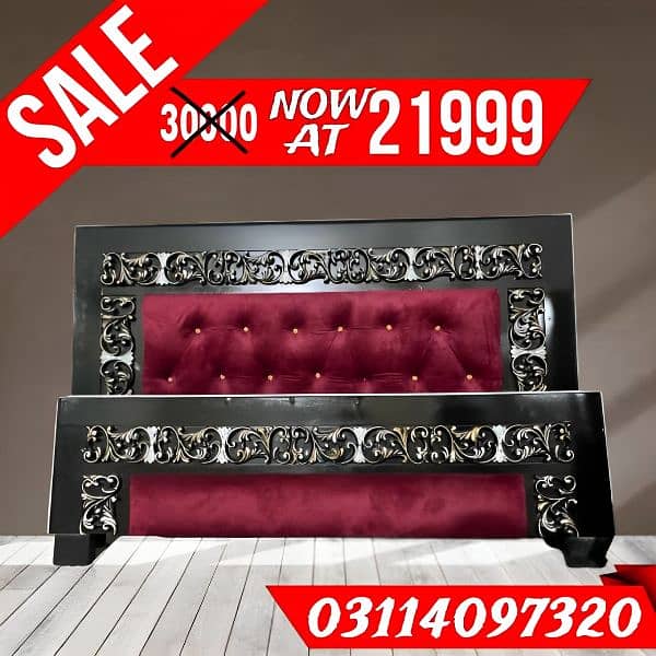 Stylish Wooden Guaranted Single Beds- Double Beds- Bed Sets- Sofa Sets 4