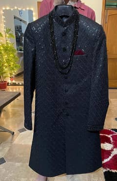 Black Groom Sherwani