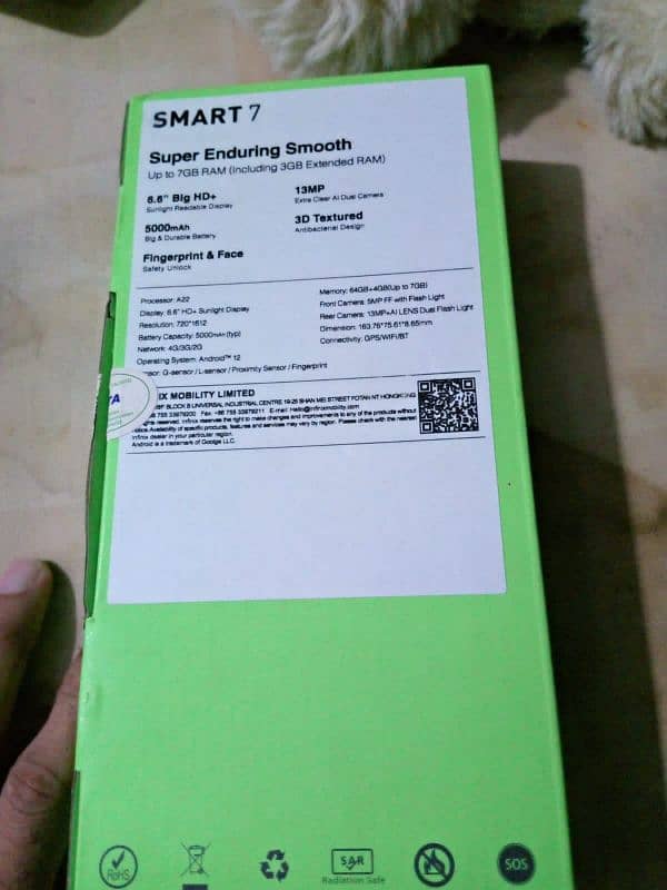 Infinix Smart 7 || 64 GB storage || 7 GB Ram 6