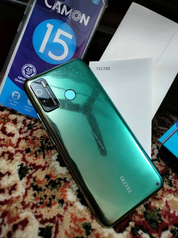 Tecno Camon 15 With Box | 48MP Cam | 4/64GB Storage | Ladies Hand Used 5