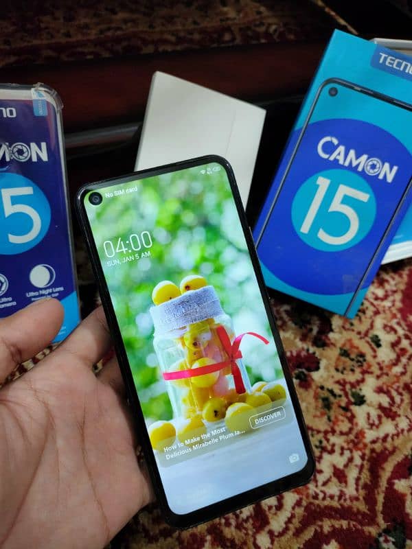 Tecno Camon 15 With Box | 48MP Cam | 4/64GB Storage | Ladies Hand Used 11