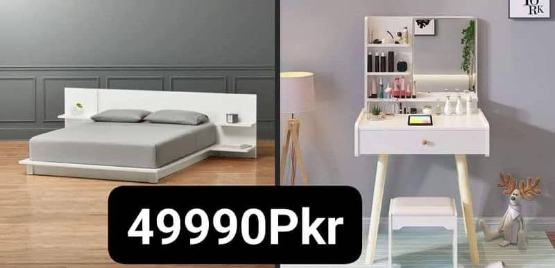 Modern Bedroom Furniture/BedSet/Bed/Dressing/Mirror 6