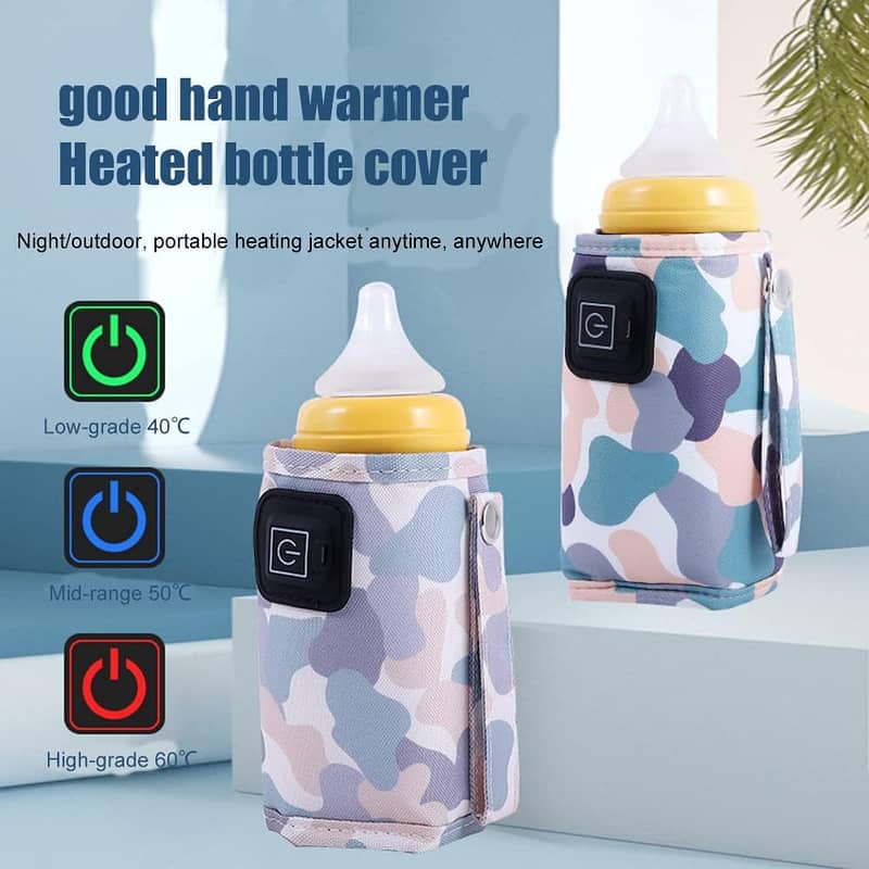 Car Travel Bottle Warmer,5V 2A USB Heating Bottle Warmer 40°C-60 ° 0