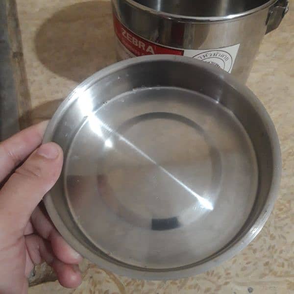 Stainless steel milk balti 2