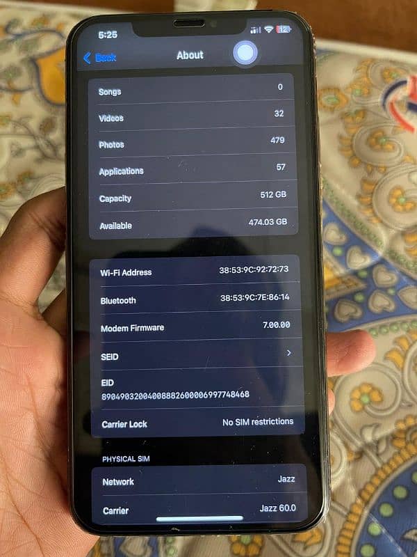 iphone xs max Pta approved 512GB 8