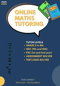 Mathematics online tutoring service available