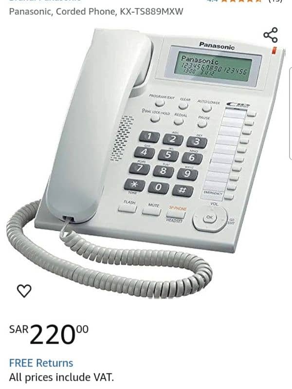 panasonic landline phone set original 0