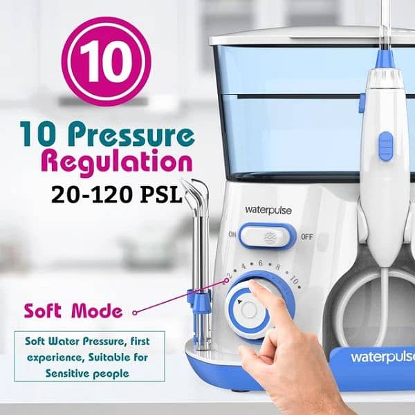 Waterpulse Electric Water Flosser Oral Irrigator, 800ML Large Capacity 2