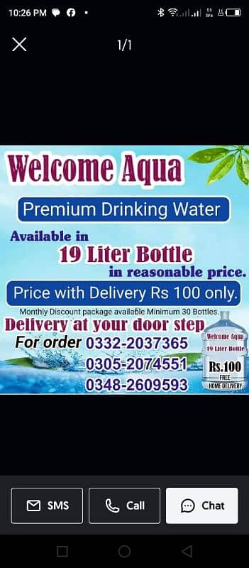 Mineral Water Bottles Free Delivery at your place. 0