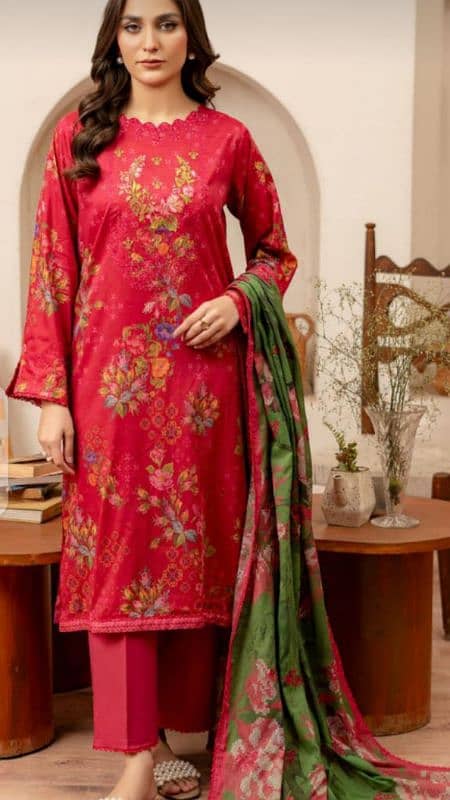 Eid Collection lawn three piece embroidered suit 5